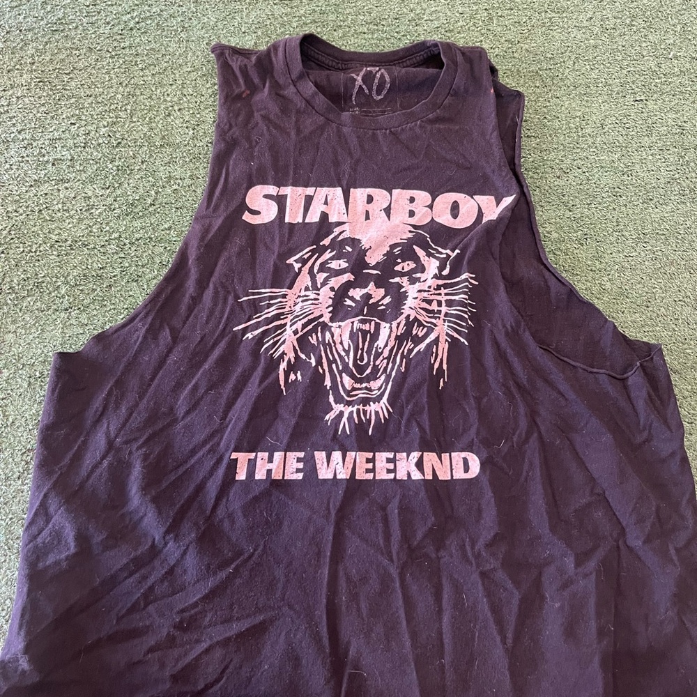 The Weeken Starboy Kids Sleeveless Black Shirt